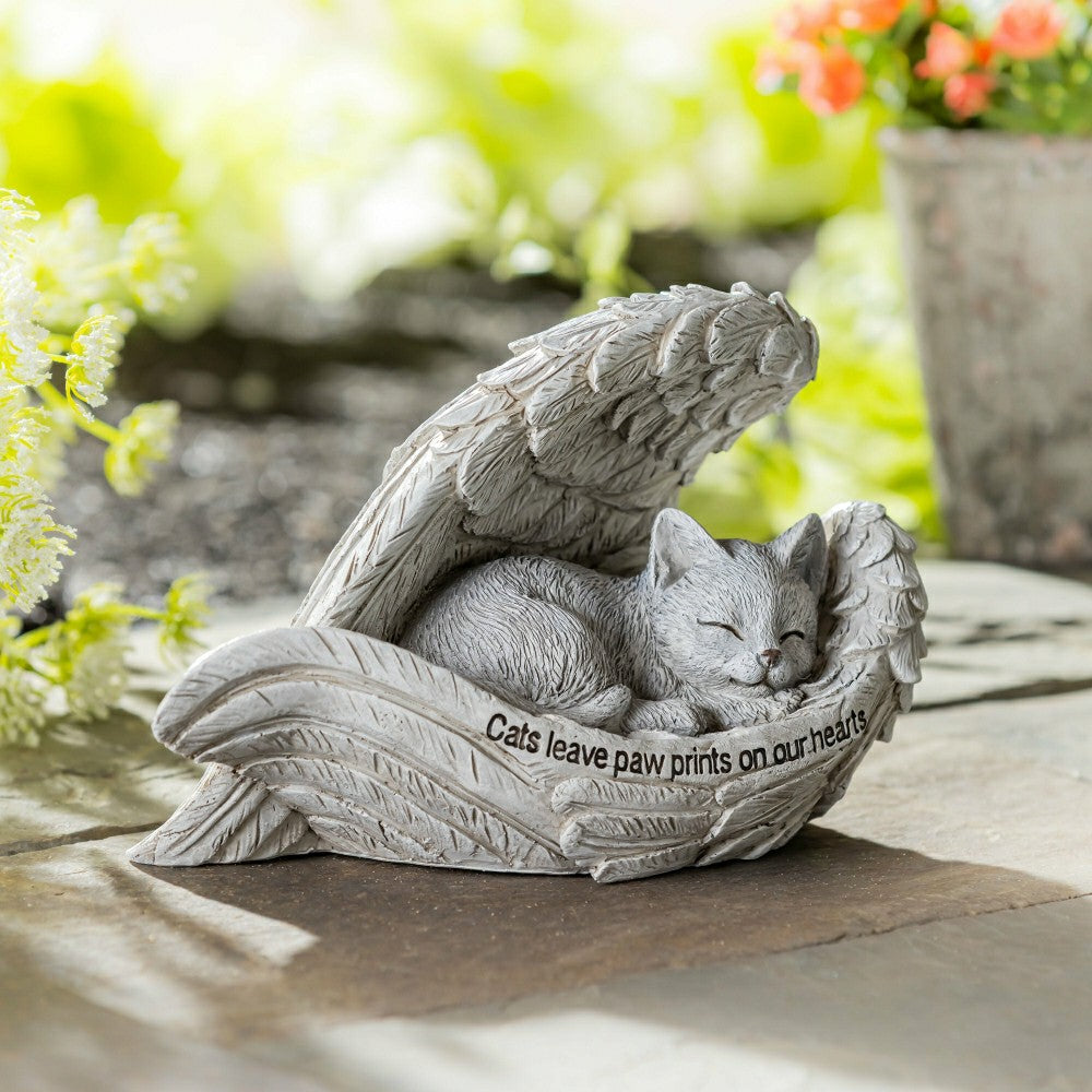 Plow & Hearth Memorial Forever Cat Garden Stone