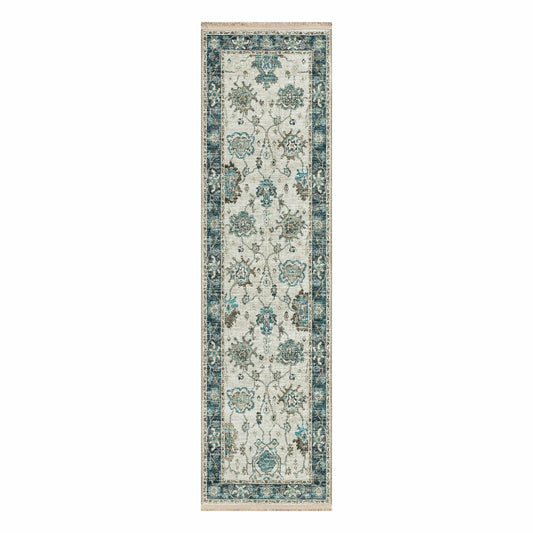 Plow & Hearth Marietta Border Rug, 2'3 x 12' Runner