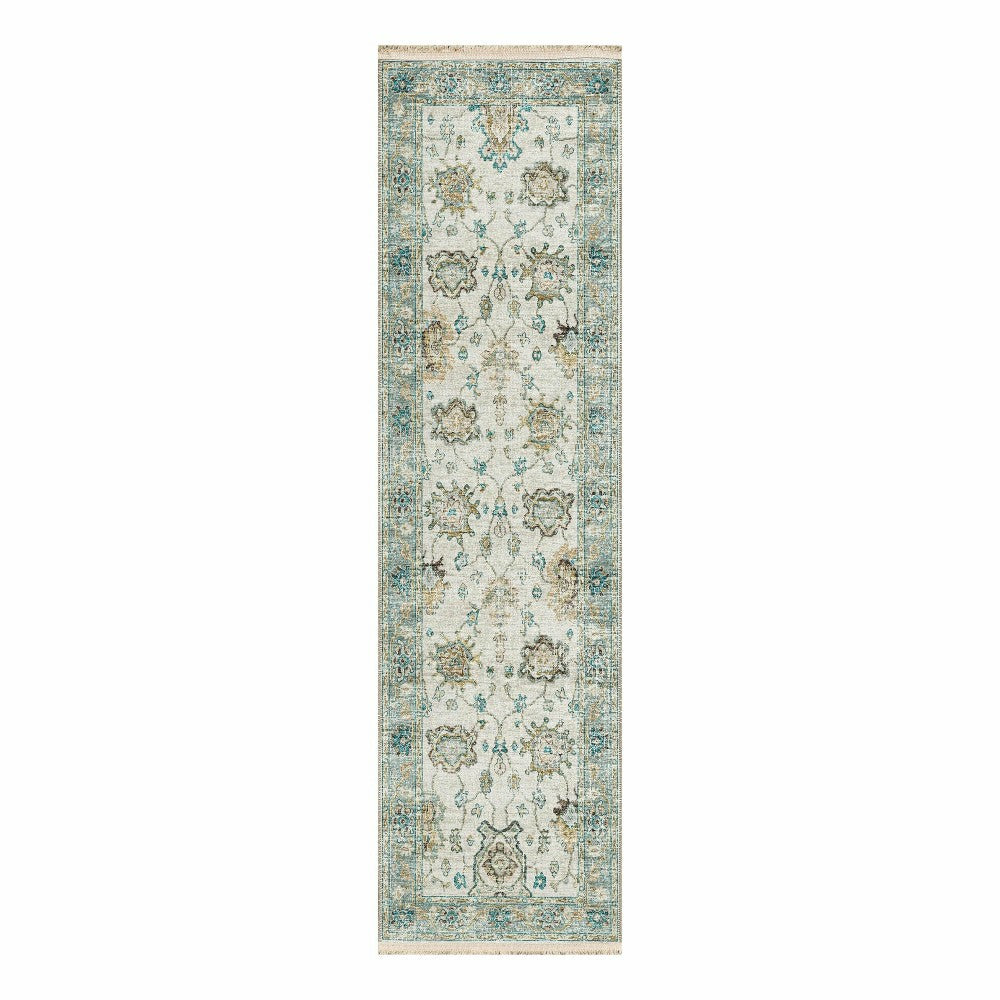 Plow & Hearth Marietta Border Rug, 2'3 x 12' Runner