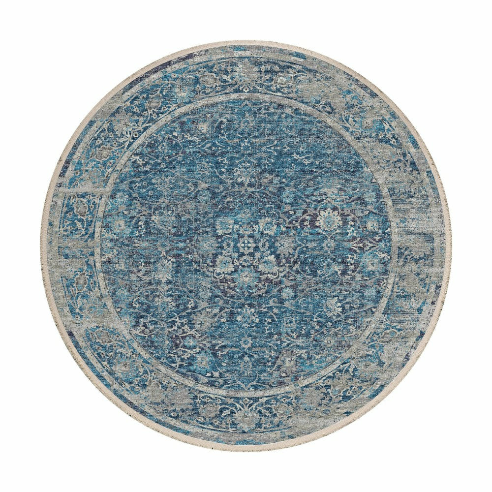 Plow & Hearth Marietta Edge Round Rug, 6' dia.