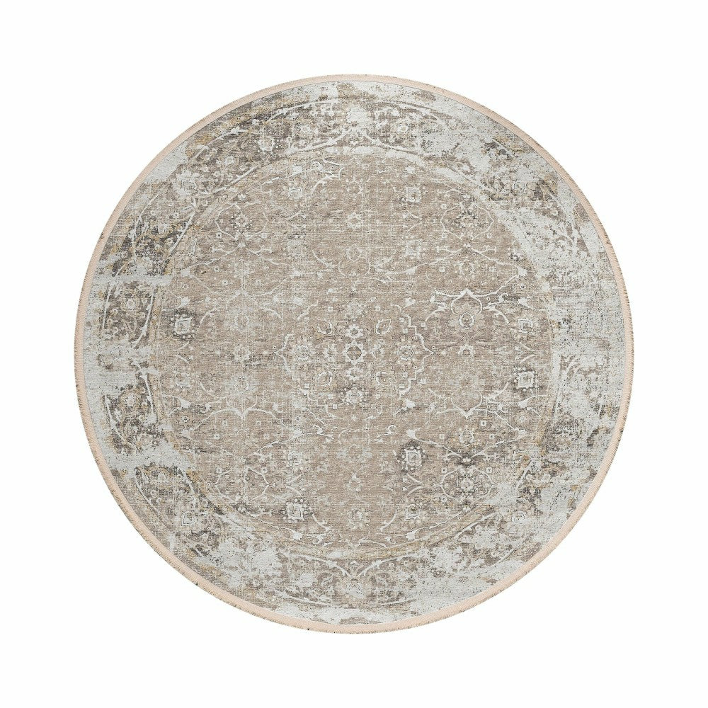 Plow & Hearth Marietta Edge Round Rug, 6' dia.