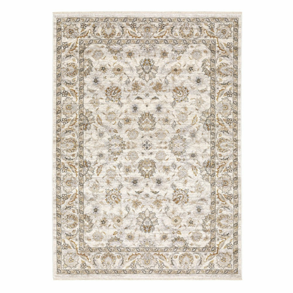 Plow & Hearth Wakefield Border Polyester Rug
