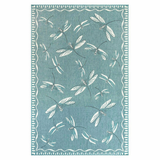 Plow & Hearth Indoor/Outdoor Dragonfly Rug, 7'10" x 9'10"