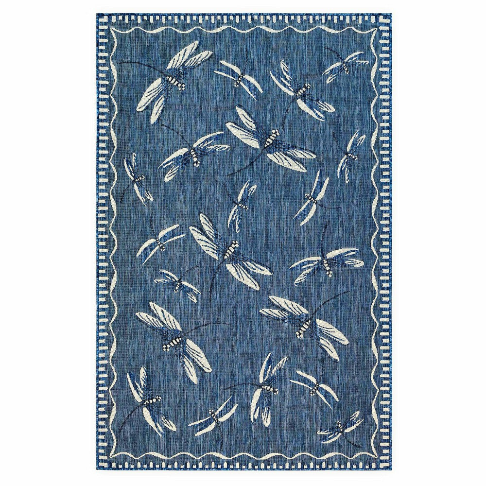Plow & Hearth Indoor/Outdoor Dragonfly Rug, 7'10" x 9'10"