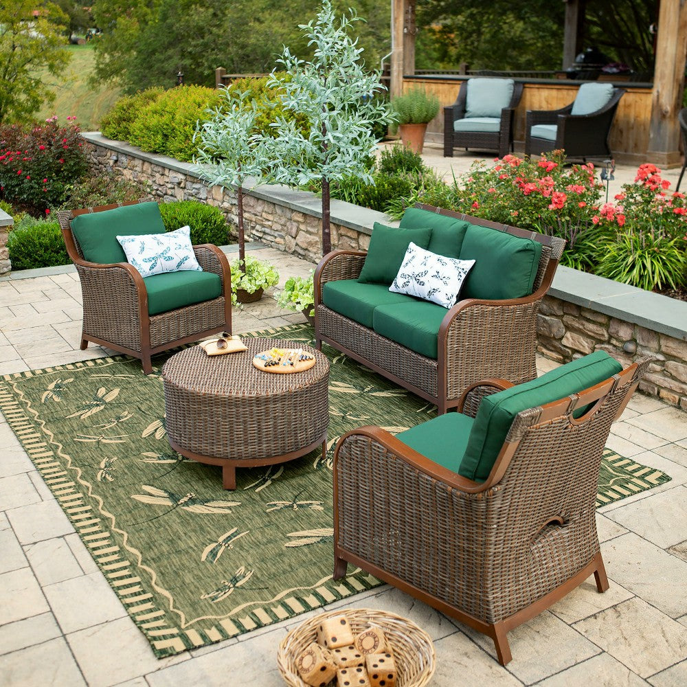 Plow & Hearth Indoor/Outdoor Dragonfly Rug, 7'10" x 9'10"