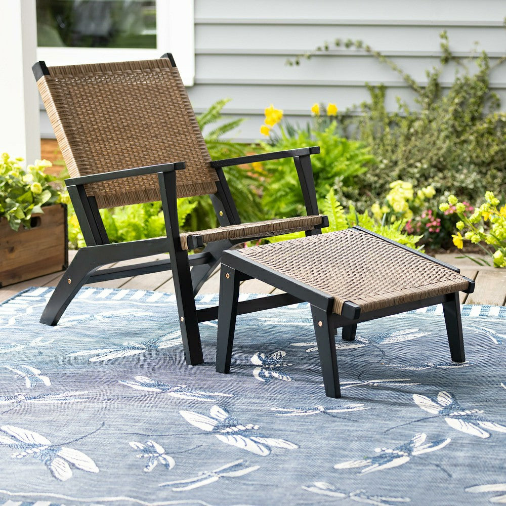 Plow & Hearth Indoor/Outdoor Dragonfly Rug, 4'10" x 7'6"