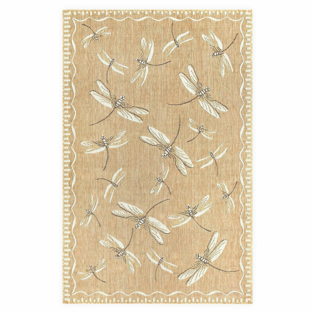 Plow & Hearth Indoor/Outdoor Dragonfly Rug, 3'3" x 4'11"