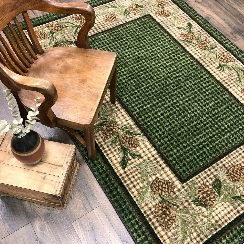 Plow & Hearth Sweetwater Pine Plaid EnduraStran Area Rug