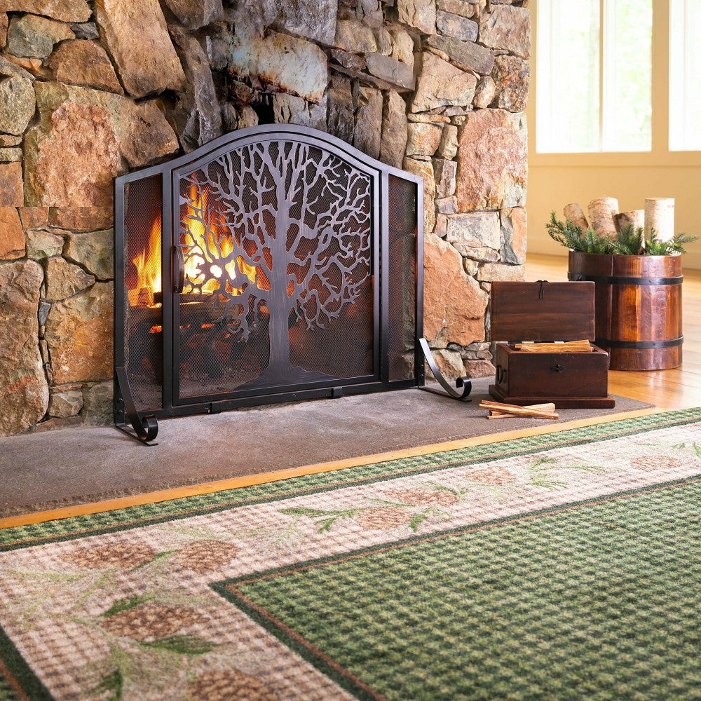 Plow & Hearth Sweetwater Pine Plaid EnduraStran Area Rug