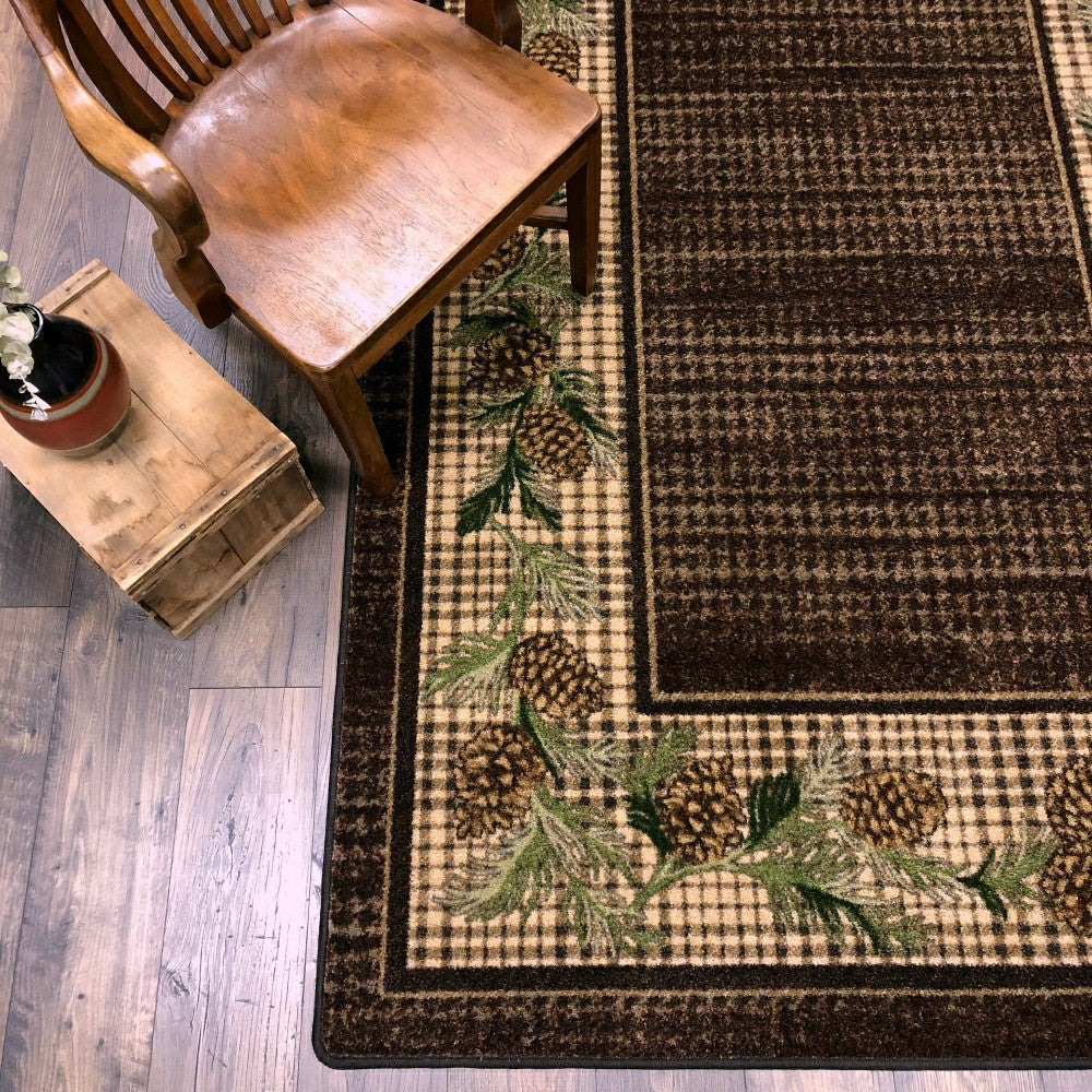 Plow & Hearth Sweetwater Pine Plaid EnduraStran Area Rug