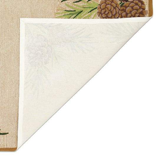 Plow & Hearth Indoor/Outdoor Forest Lake Border Rug, 7'6" x 9'6"