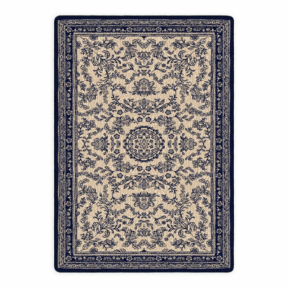 Plow & Hearth Porcelain Garden EnduraStran® Rug, 5' x 8'