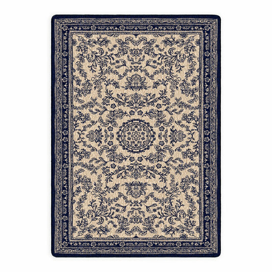 Plow & Hearth Porcelain Garden EnduraStran® Rug, 5' x 8'