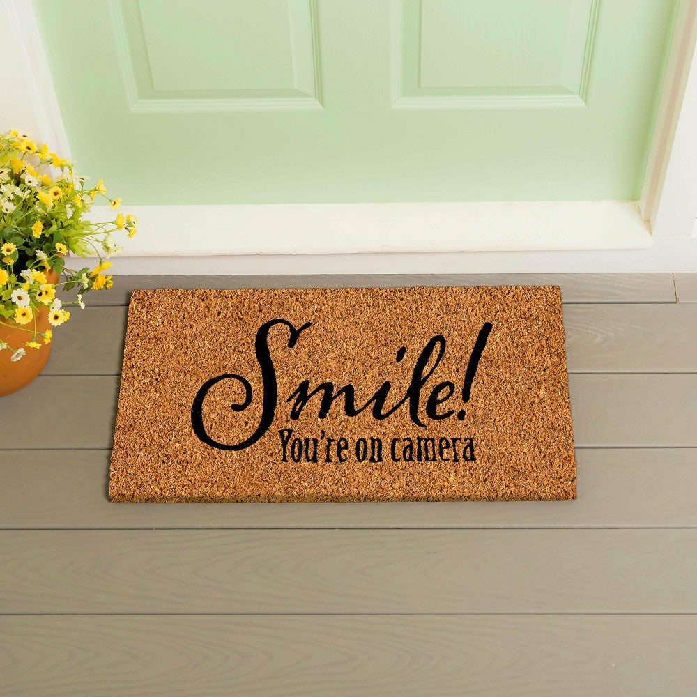 Plow & Hearth Smile Coir Mat