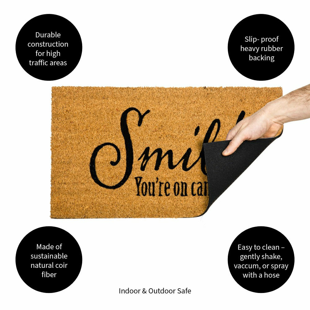 Plow & Hearth Smile Coir Mat