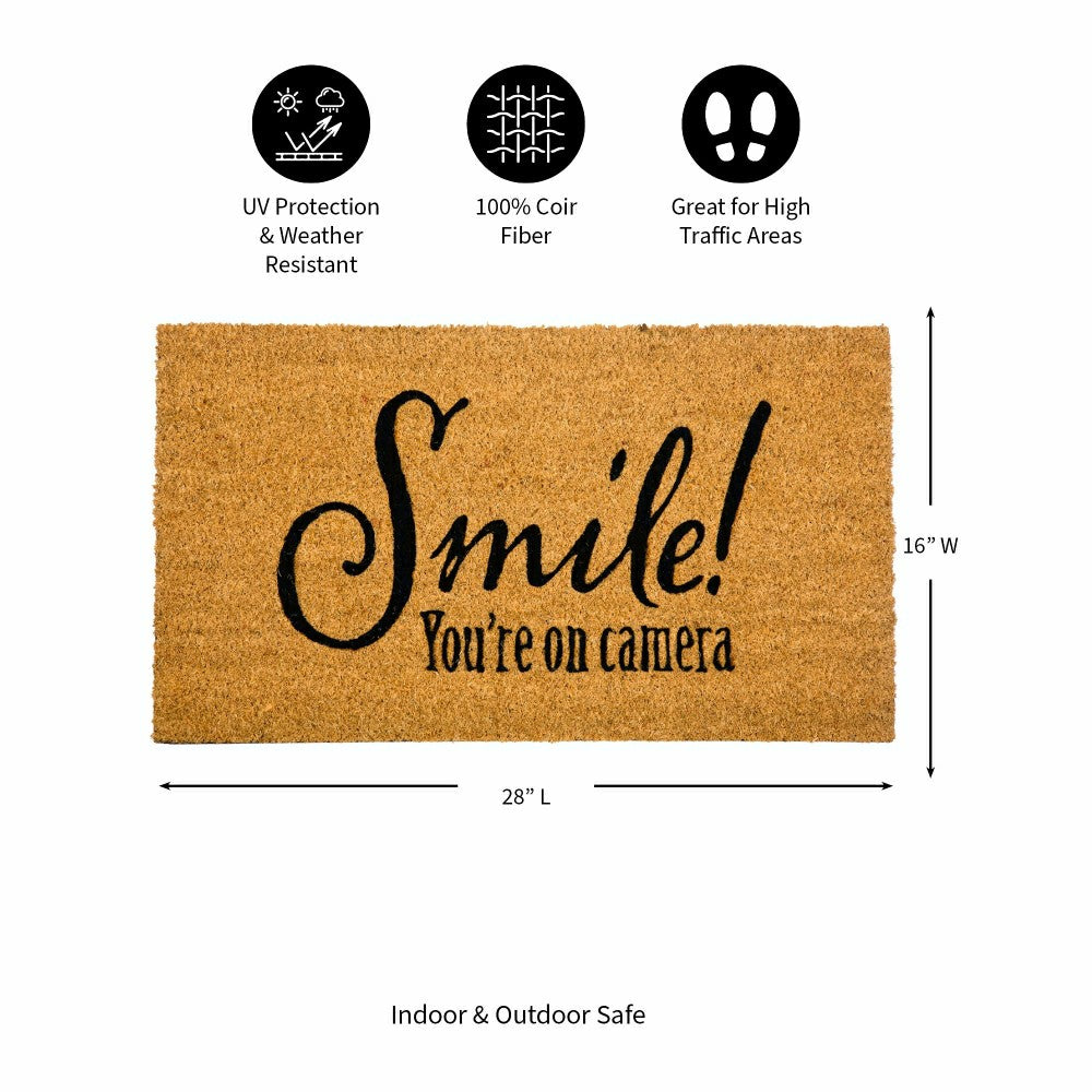 Plow & Hearth Smile Coir Mat