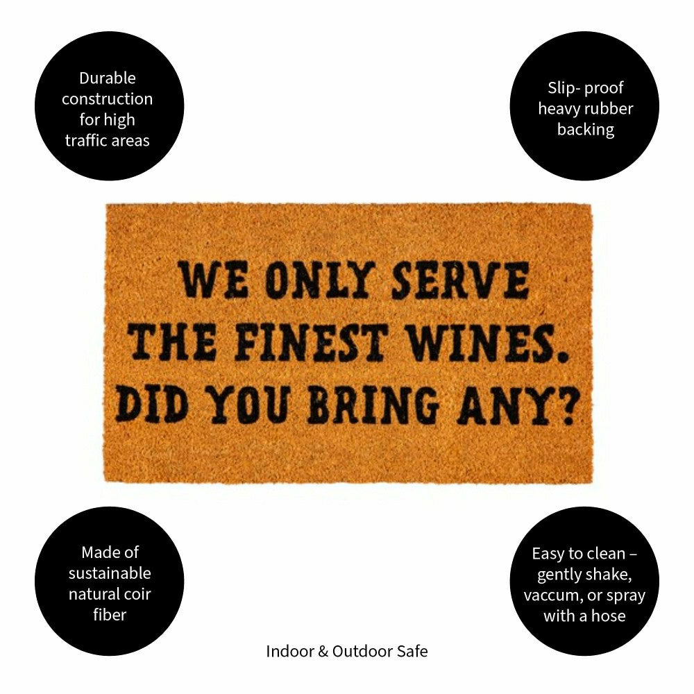 Plow & Hearth We Only Serve Coir Mat