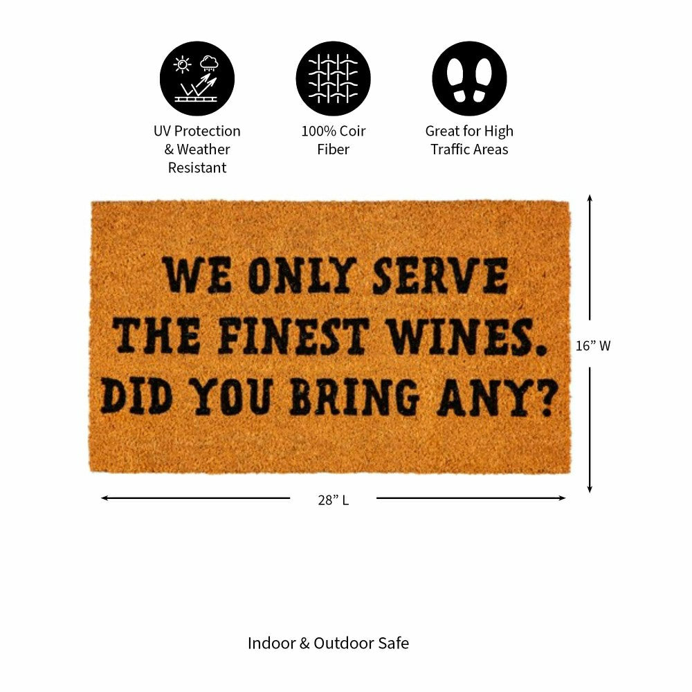 Plow & Hearth We Only Serve Coir Mat
