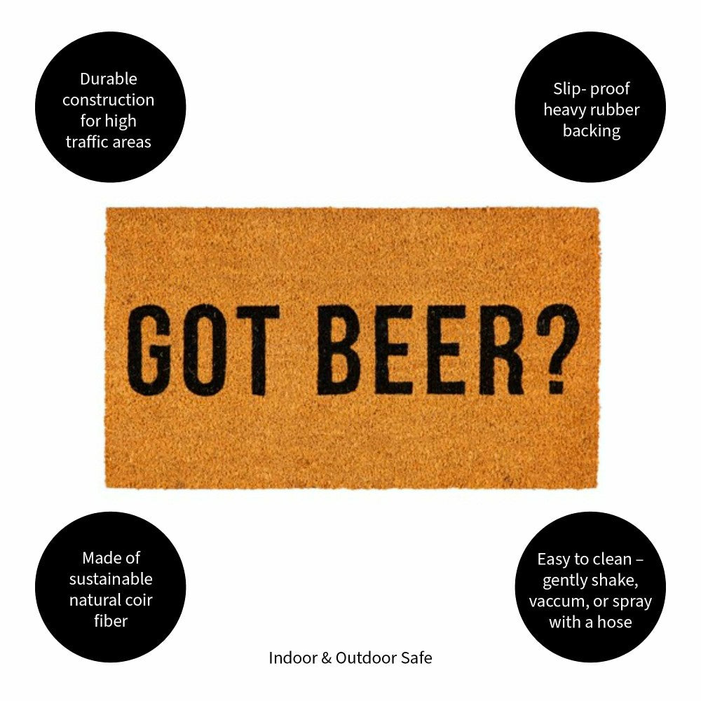 Plow & Hearth Got Beer? Coir Mat