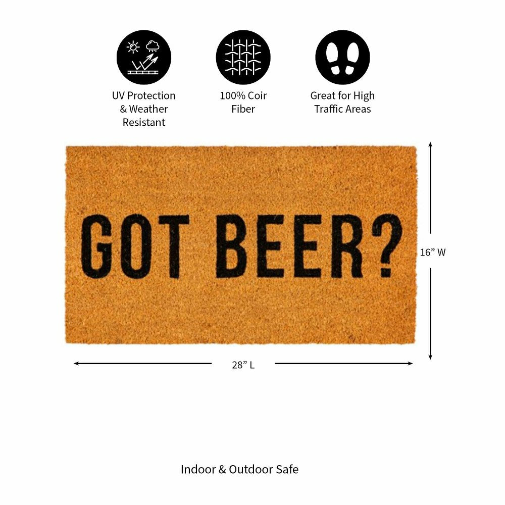 Plow & Hearth Got Beer? Coir Mat