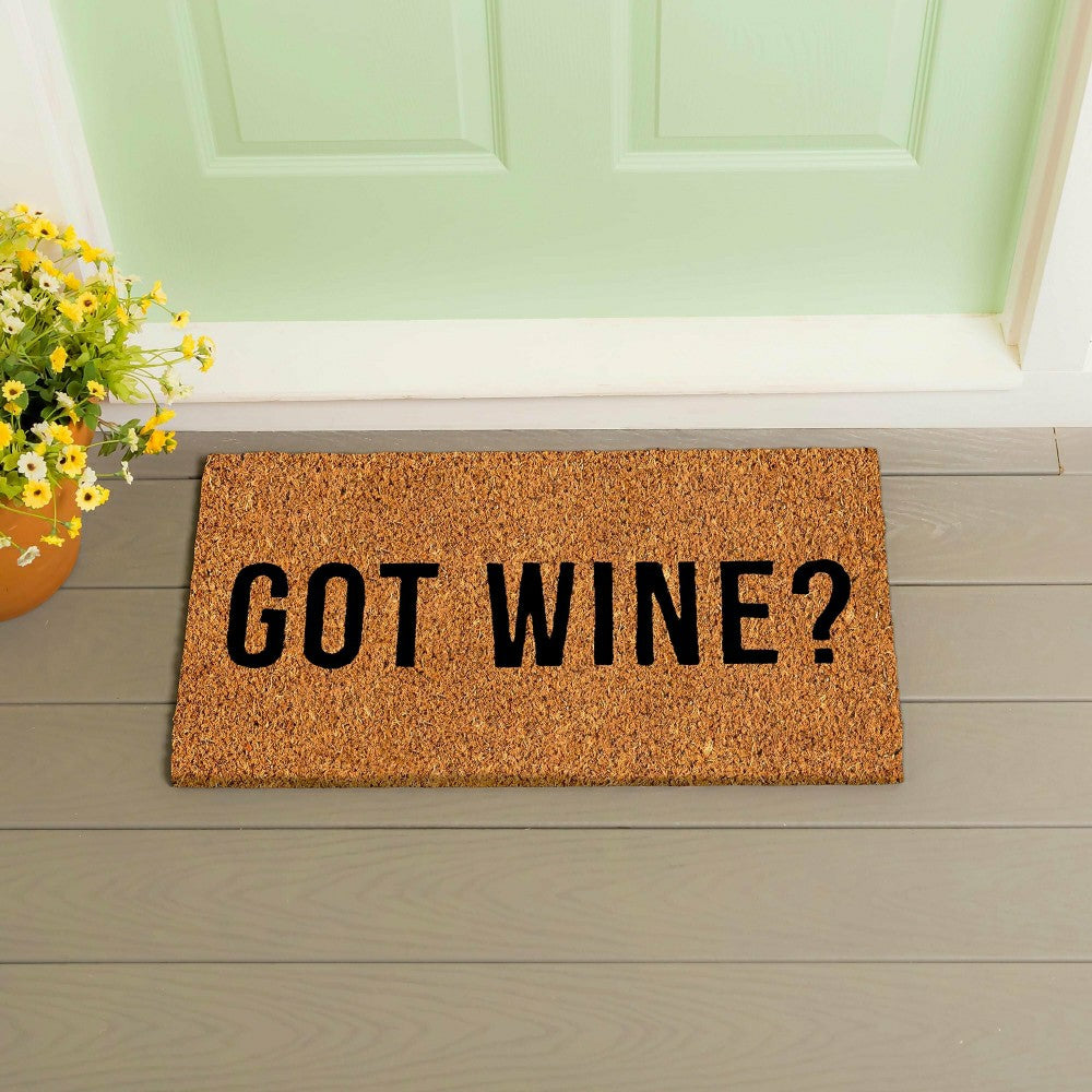 Plow & Hearth Got Wine? Coir Mat