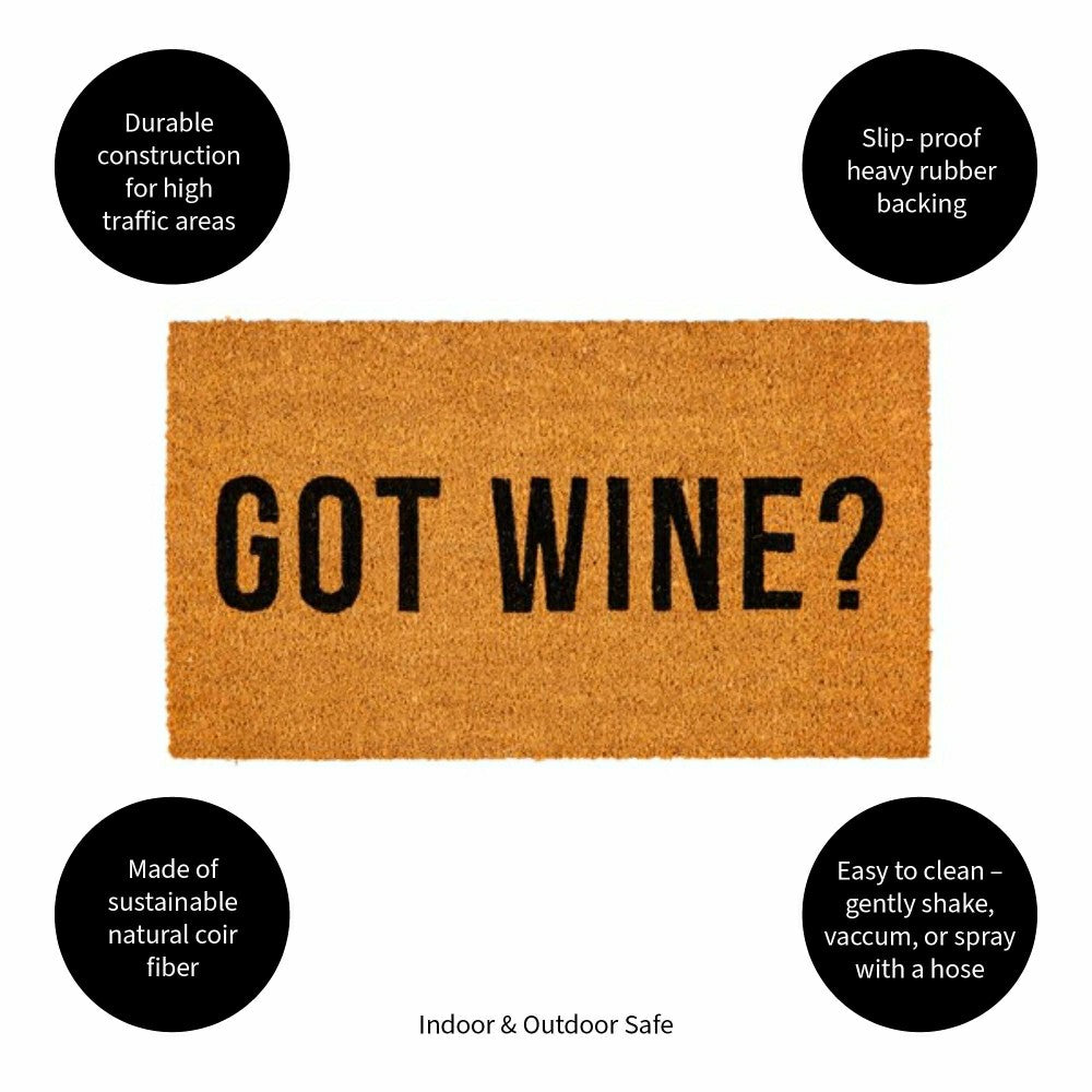 Plow & Hearth Got Wine? Coir Mat