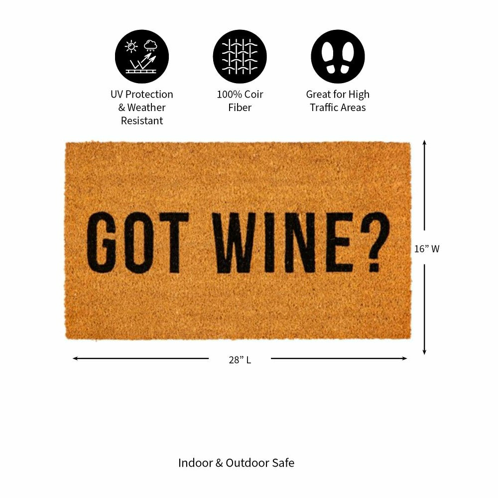 Plow & Hearth Got Wine? Coir Mat