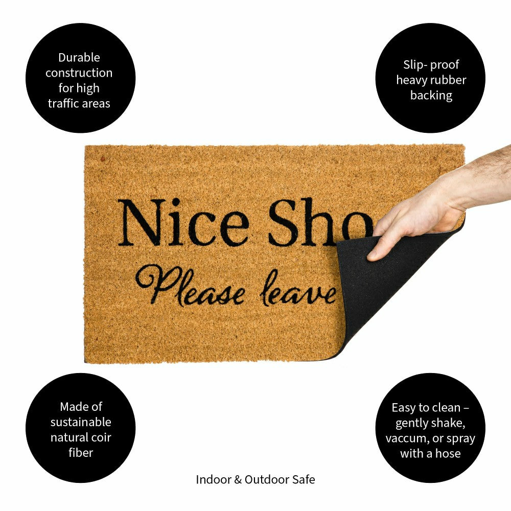 Plow & Hearth Nice Shoes Coir Mat