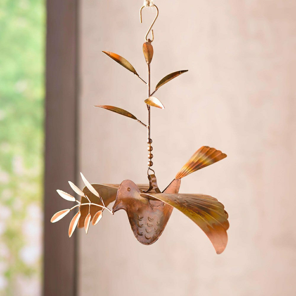 Plow & Hearth Copper Hanging Dove Ornament