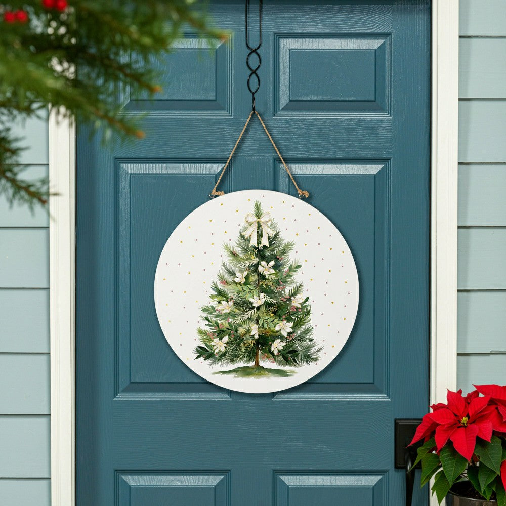 Plow & Hearth Shades of Emerald Door Décor, 18"
