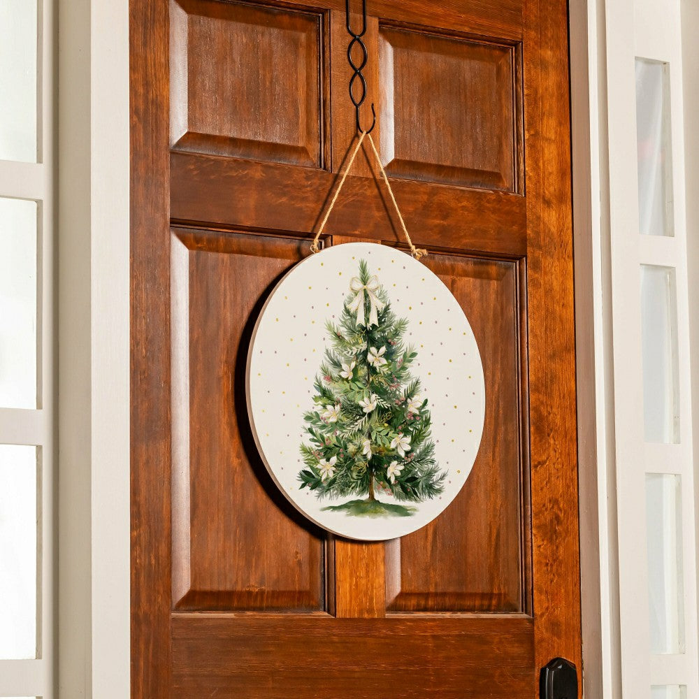 Plow & Hearth Shades of Emerald Door Décor, 18"
