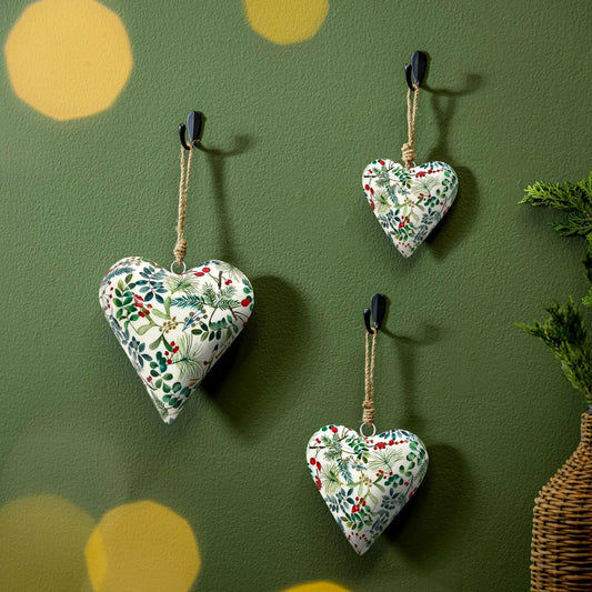 Plow & Hearth VivaStyle Playful Poinsettia Ornament, Metal Ornament, Festive Foliage