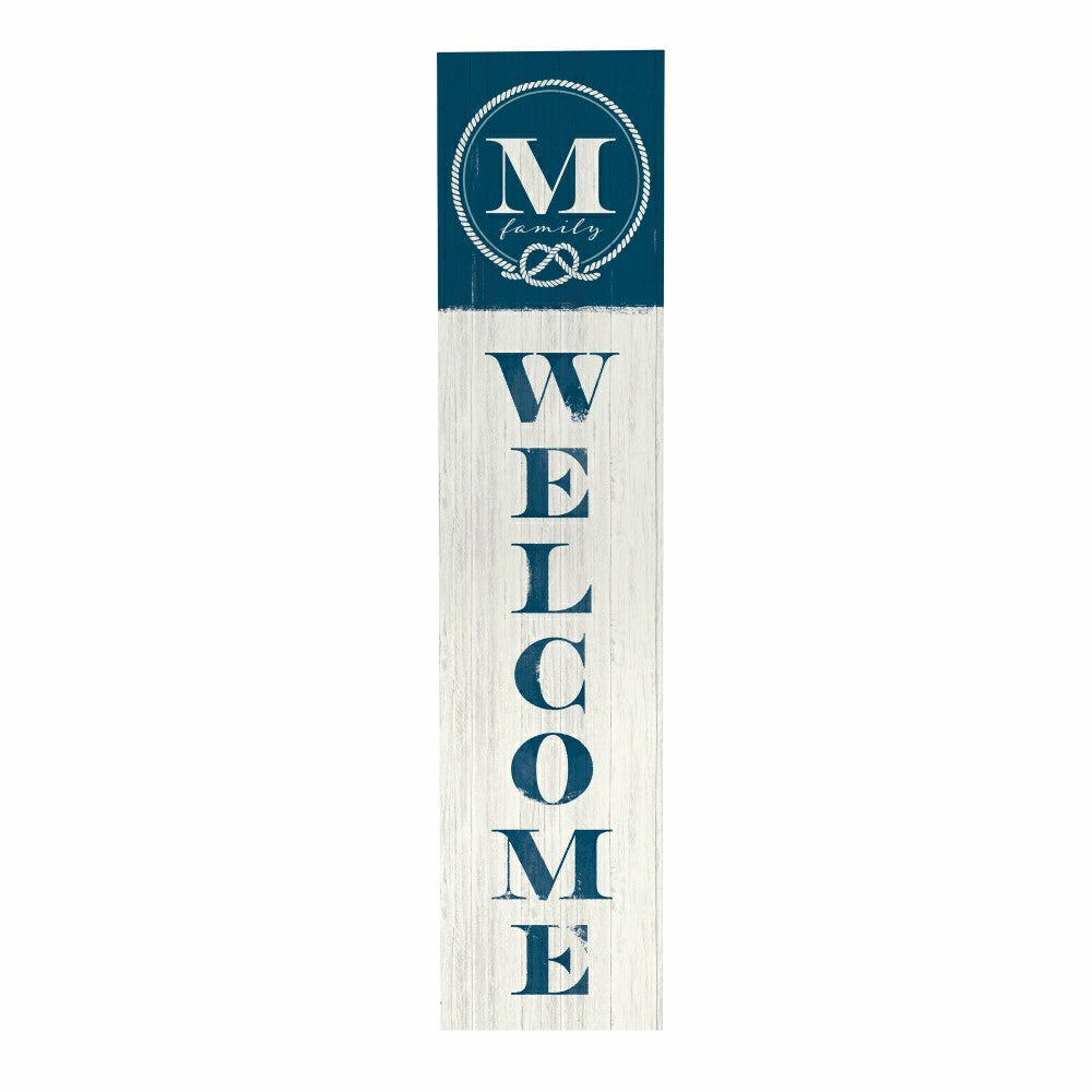 Plow & Hearth Coastal Porch Leaner Nautical Monogram 46" A