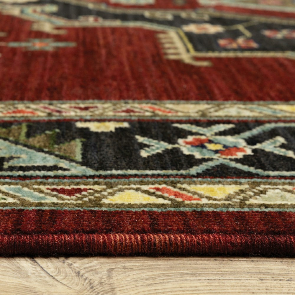 Plow & Hearth Laurenburg Border Wool Rug, 9'10" x 12'10"