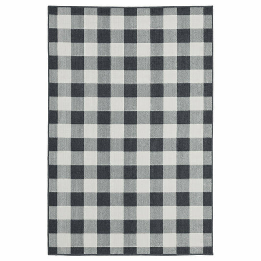 Plow & Hearth Buffalo Plaid Indoor and Outdoor Polypropylene Rug, 3'7" x 5'6"