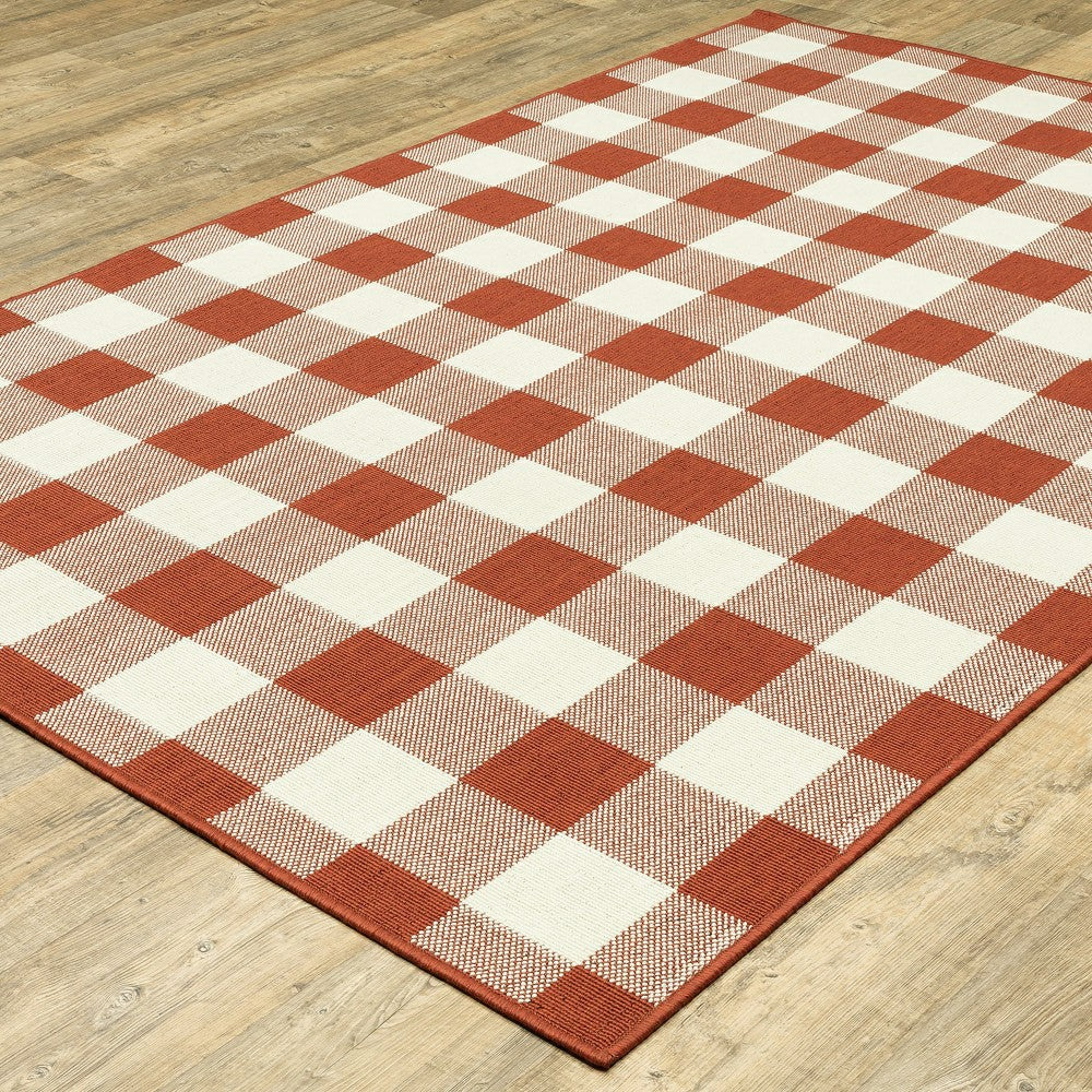 Plow & Hearth Buffalo Plaid Indoor and Outdoor Polypropylene Rug, 3'7" x 5'6"
