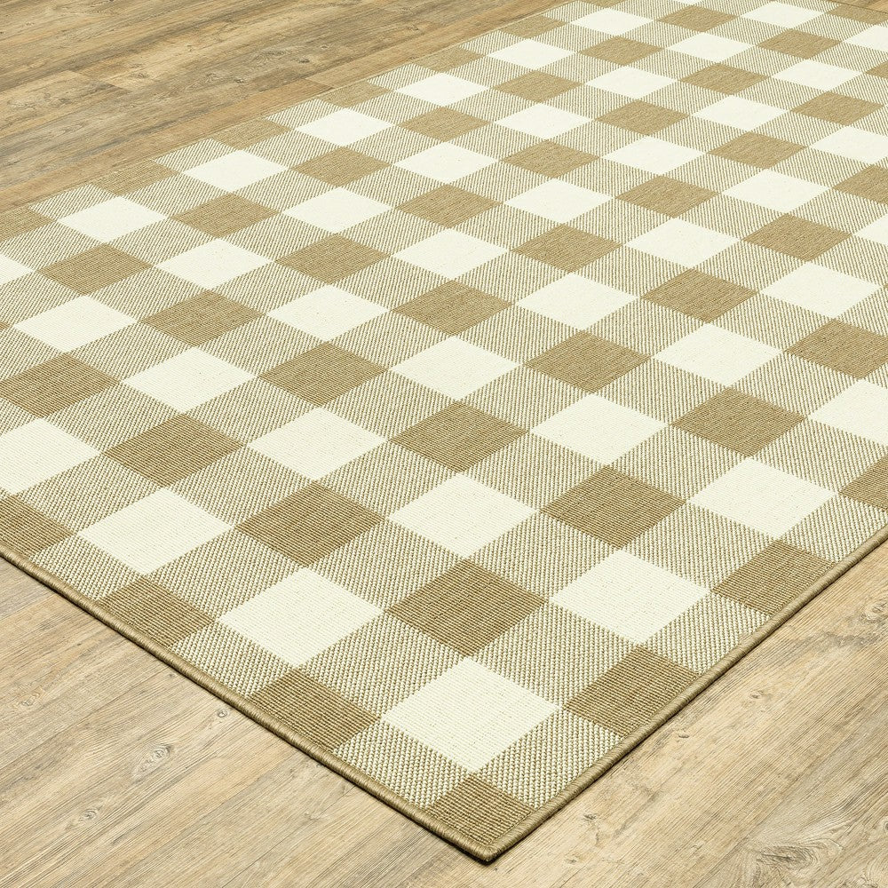 Plow & Hearth Buffalo Plaid Indoor and Outdoor Polypropylene Rug, 3'7" x 5'6"