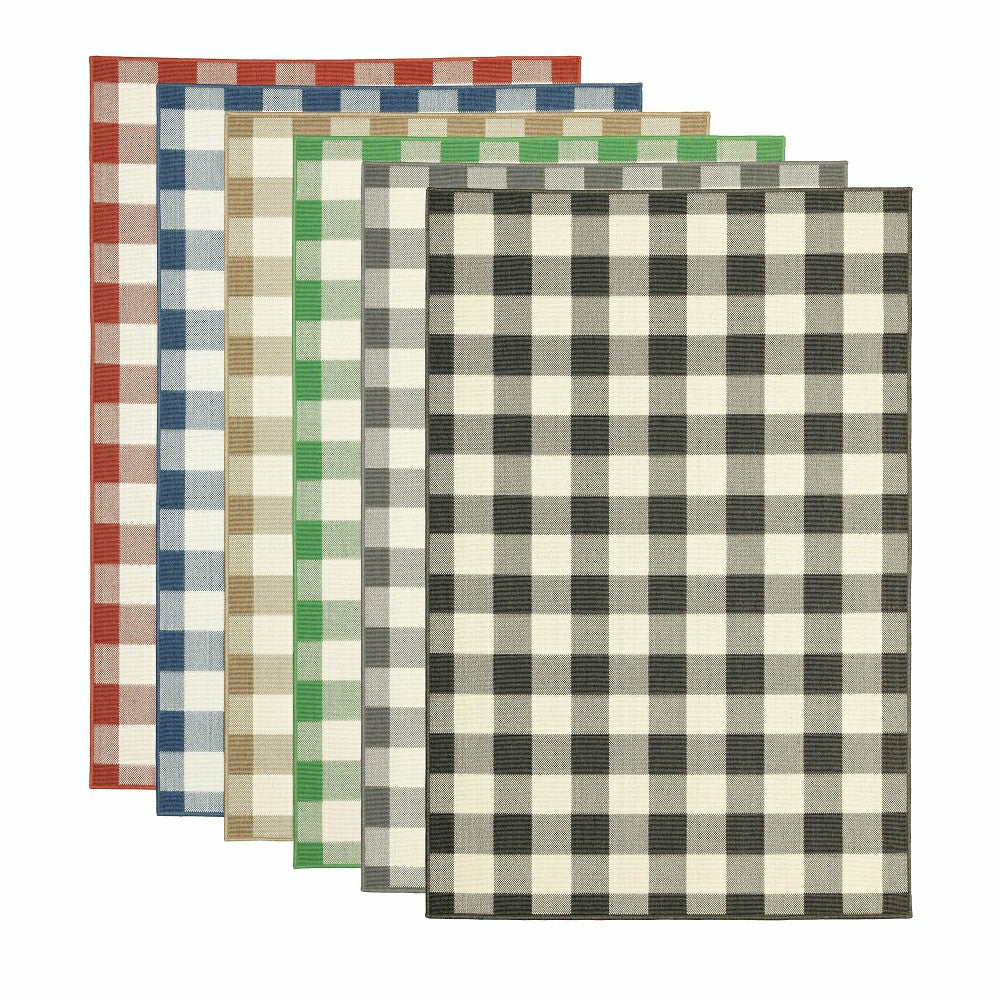 Plow & Hearth Buffalo Plaid Indoor and Outdoor Polypropylene Rug, 3'7" x 5'6"