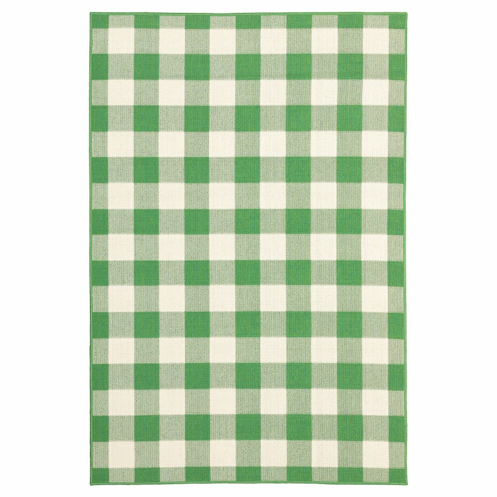 Plow & Hearth Buffalo Plaid Indoor and Outdoor Polypropylene Rug, 3'7" x 5'6"