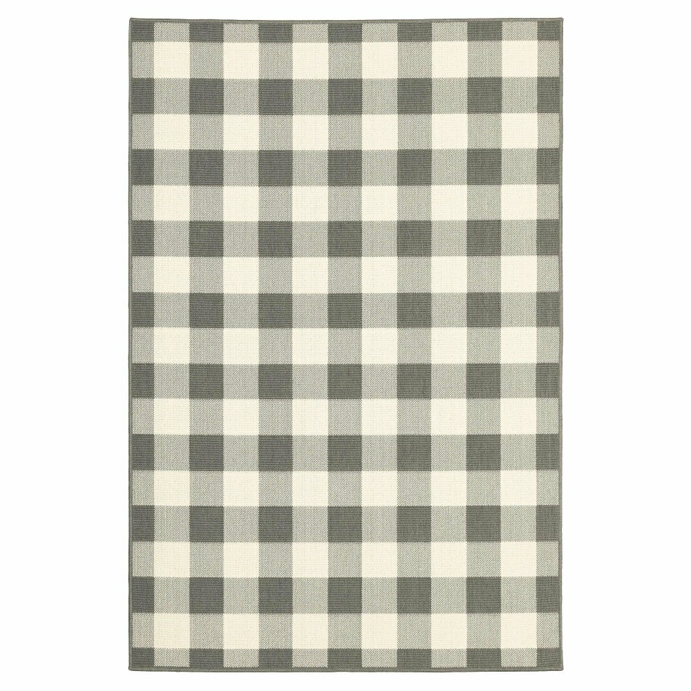 Plow & Hearth Buffalo Plaid Indoor and Outdoor Polypropylene Rug, 3'7" x 5'6"