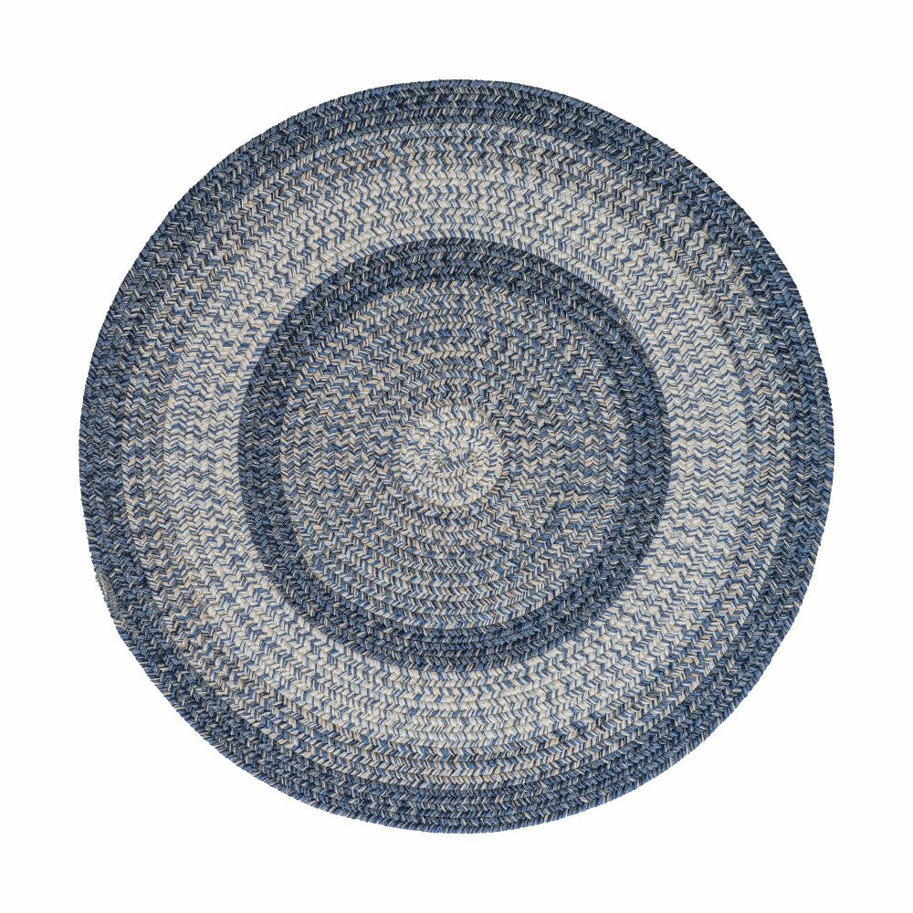 Plow & Hearth Indoor/Outdoor Oval Woodridge Braided Polypropylene Rug, 7'6" Round