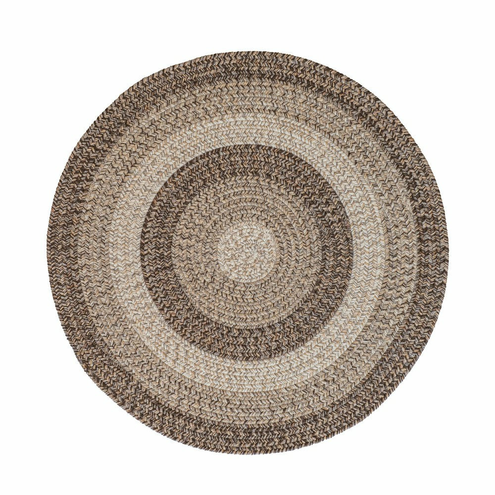 Plow & Hearth Indoor/Outdoor Oval Woodridge Braided Polypropylene Rug, 7'6" Round