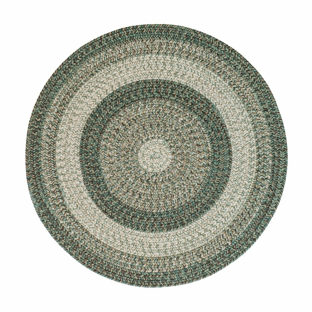 Plow & Hearth Indoor/Outdoor Oval Woodridge Braided Polypropylene Rug, 7'6" Round