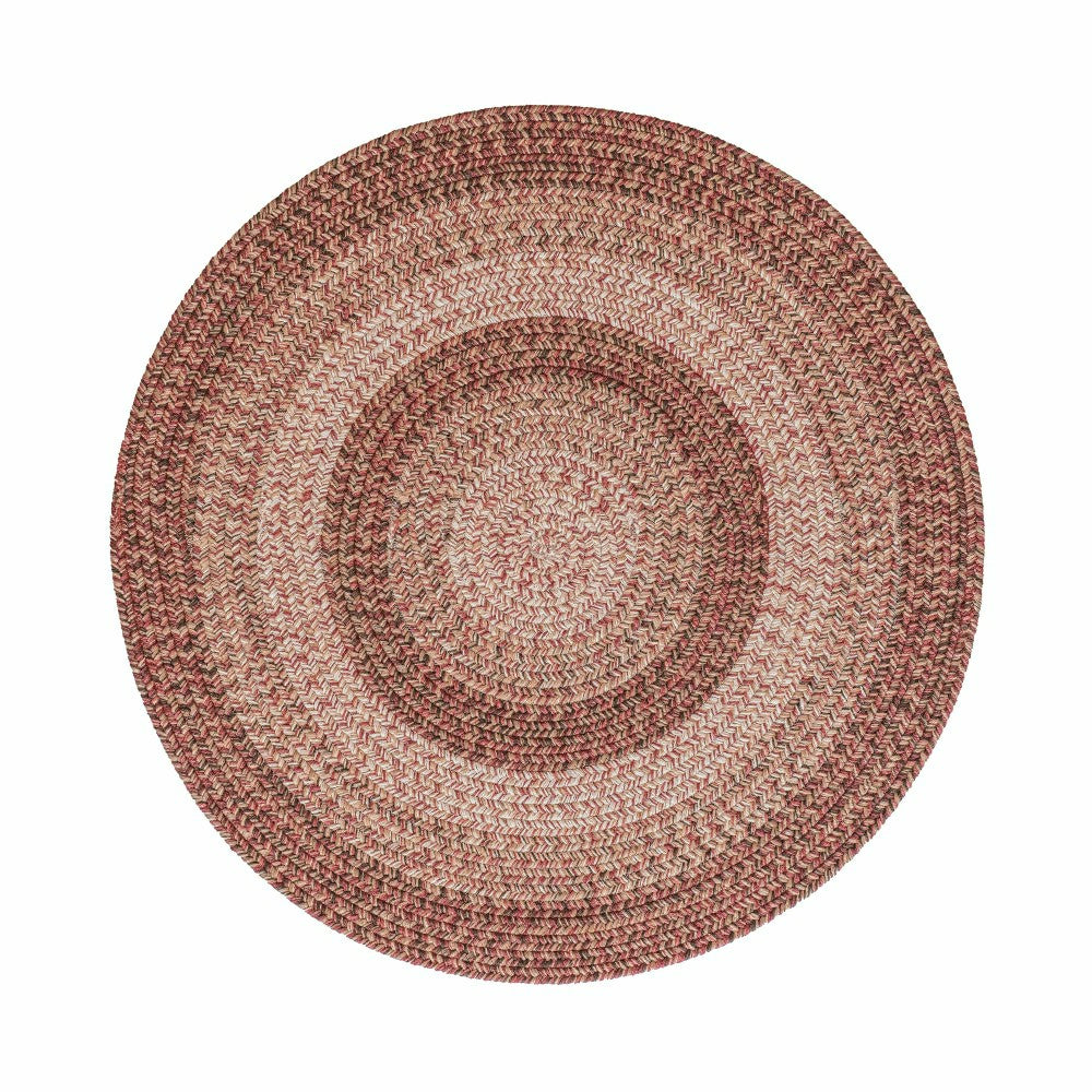 Plow & Hearth Indoor/Outdoor Oval Woodridge Braided Polypropylene Rug, 7'6" Round