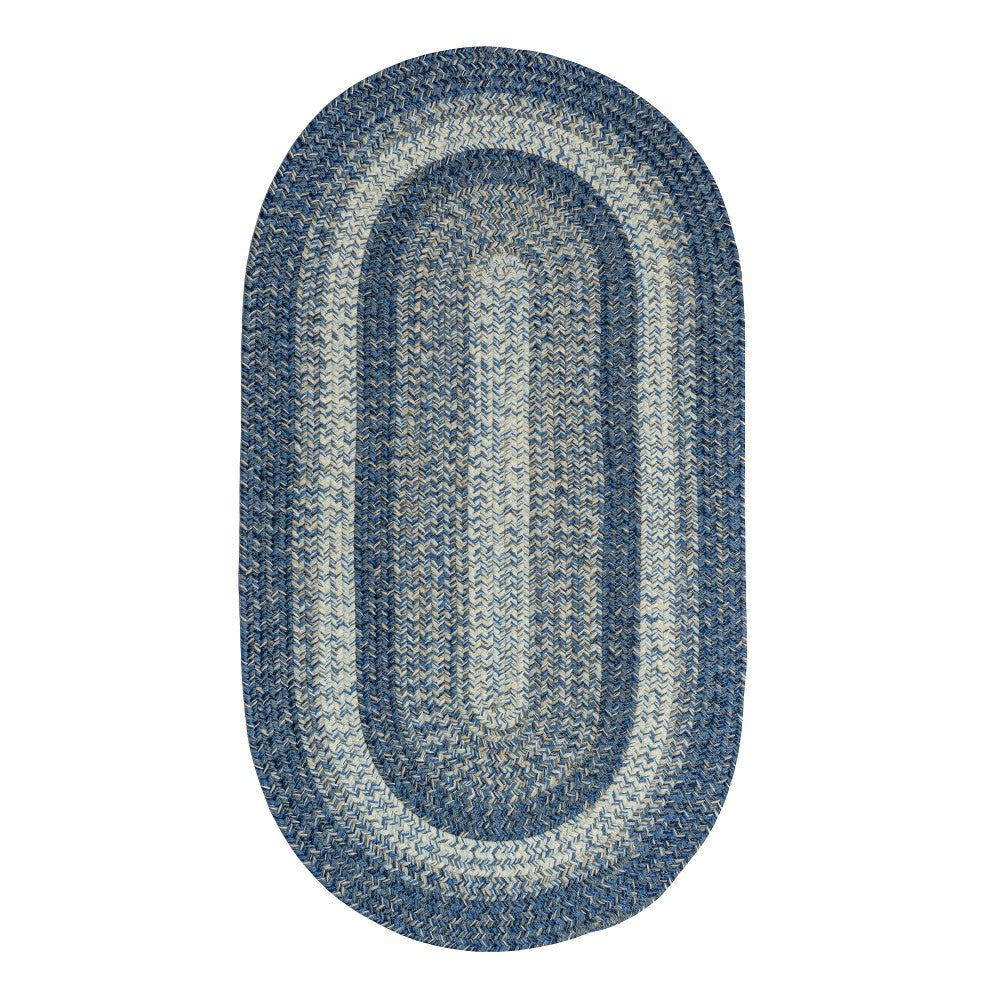 Plow & Hearth Indoor/Outdoor Oval Woodridge Braided Polypropylene Rug, 7' x 9'