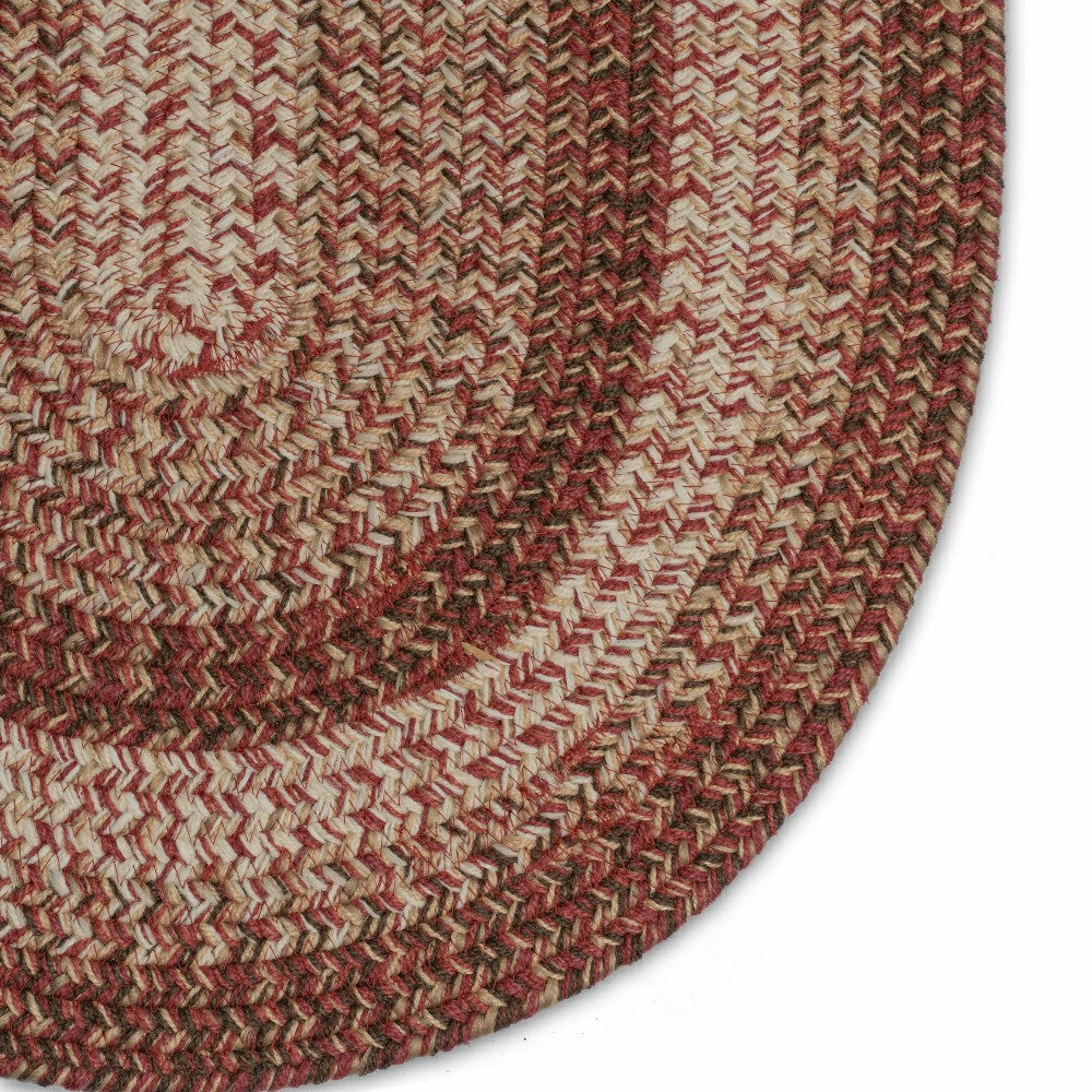 Plow & Hearth Indoor/Outdoor Oval Woodridge Braided Polypropylene Rug, 7' x 9'