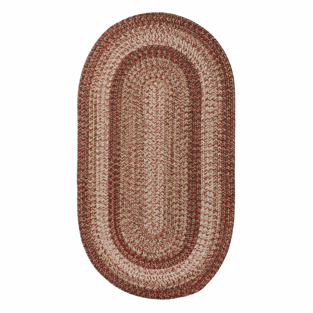 Plow & Hearth Indoor/Outdoor Oval Woodridge Braided Polypropylene Rug, 7' x 9'