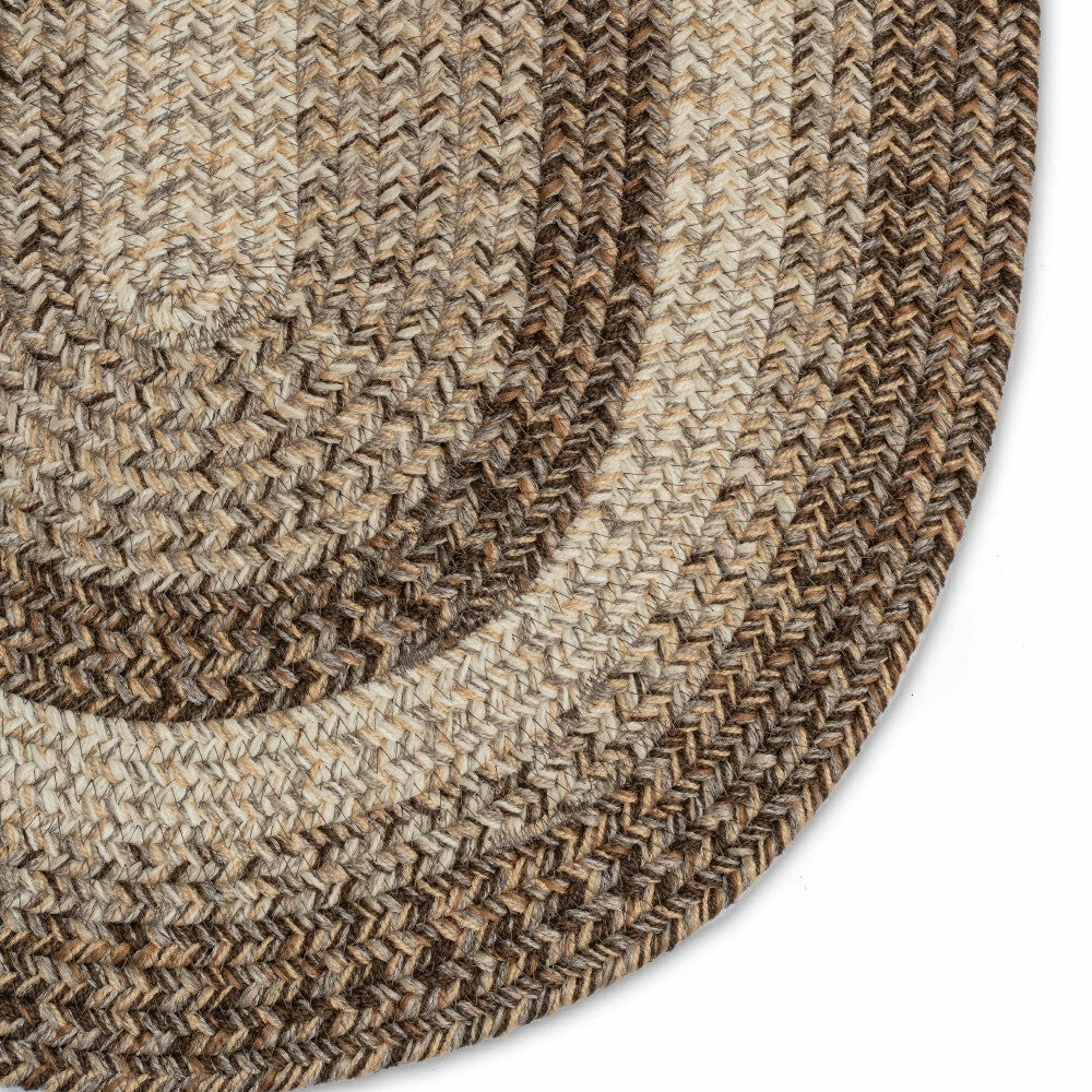 Plow & Hearth Indoor/Outdoor Oval Woodridge Braided Polypropylene Rug, 5' x 8'