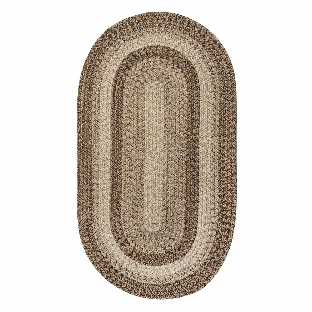 Plow & Hearth Indoor/Outdoor Oval Woodridge Braided Polypropylene Rug, 5' x 8'