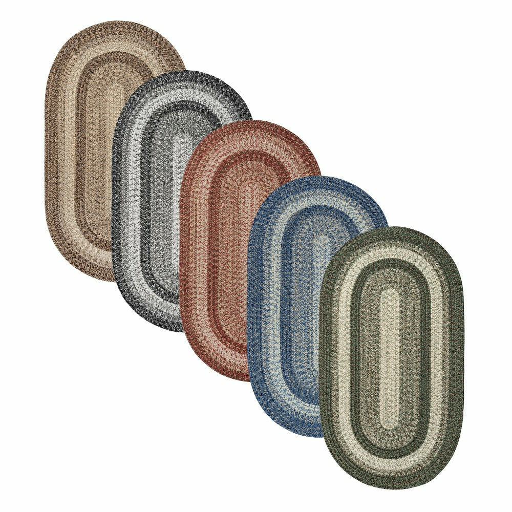 Plow & Hearth Indoor/Outdoor Oval Woodridge Braided Polypropylene Rug, 2' x 3'